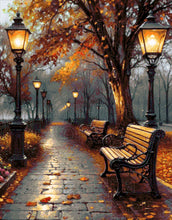 Lade das Bild in den Galerie-Viewer, Stickpackung mit Perlen "Abend im Park"