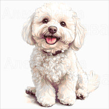 Lade das Bild in den Galerie-Viewer, Stickpackung mit Perlen "Fröhlicher Bichon"