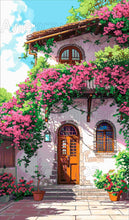 Lade das Bild in den Galerie-Viewer, Stickpackung mit Perlen "Malerischer Hof"