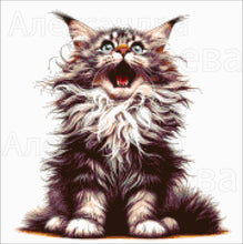 Lade das Bild in den Galerie-Viewer, Stickpackung mit Perlen "Maine-Coon-Star"