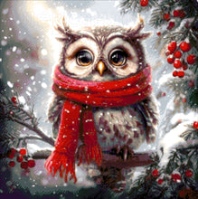 Lade das Bild in den Galerie-Viewer, Stickpackung mit Perlen "Neujahrs-Eule"