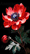 Lade das Bild in den Galerie-Viewer, Stickpackung mit Perlen "Rote Anemone"