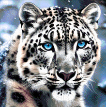 Lade das Bild in den Galerie-Viewer, Stickpackung mit Perlen "Schneeleopard"