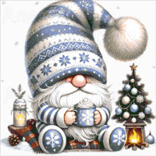 Lade das Bild in den Galerie-Viewer, Stickpackung mit Perlen "Weihnachtsgnom"