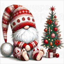 Lade das Bild in den Galerie-Viewer, Stickpackung mit Perlen "Weihnachtszwerg"