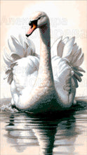 Lade das Bild in den Galerie-Viewer, Stickpackung mit Perlen "Weißer Schwan"