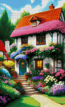 Lade das Bild in den Galerie-Viewer, Stickpackung mit Perlen "Blumenhaus"