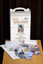 Lade das Bild in den Galerie-Viewer, Stickpackung mit Perlen "Katze im Schnee"