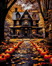 Lade das Bild in den Galerie-Viewer, Stickpackung mit Perlen "Pumpkin Street"