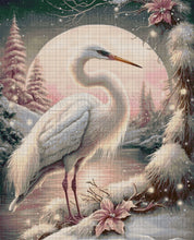 Lade das Bild in den Galerie-Viewer, Stickpackung mit Perlen "weißer Reiher"