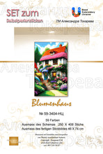 Lade das Bild in den Galerie-Viewer, Stickpackung mit Perlen "Blumenhaus"
