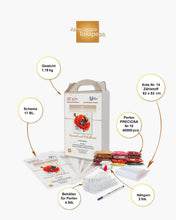 Lade das Bild in den Galerie-Viewer, Stickpackung mit Perlen "Hummel und Mohnblume"