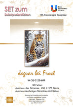 Lade das Bild in den Galerie-Viewer, Stickpackung mit Perlen "Jaguar bei Frost"
