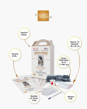 Lade das Bild in den Galerie-Viewer, Stickpackung mit Perlen "Katze im Schnee"