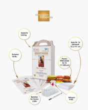 Lade das Bild in den Galerie-Viewer, Stickpackung mit Perlen "Pferd in Blumen"