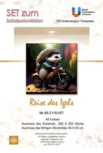 Lade das Bild in den Galerie-Viewer, Stickpackung mit Perlen "Reise des Igels"