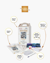 Lade das Bild in den Galerie-Viewer, Stickpackung mit Perlen "Schneeleopard"