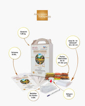 Lade das Bild in den Galerie-Viewer, Stickpackung mit Perlen "Sommer im Dorf"