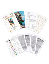 Lade das Bild in den Galerie-Viewer, Stickpackung mit Perlen "Stiller Hafen"