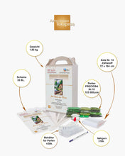 Lade das Bild in den Galerie-Viewer, Stickpackung mit Perlen "das Haus am Fluss"