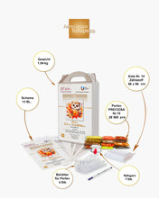 Lade das Bild in den Galerie-Viewer, Stickpackung mit Perlen "kleine Eule in Herbstblättern"