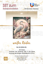 Lade das Bild in den Galerie-Viewer, Stickpackung mit Perlen "weißer Reiher"