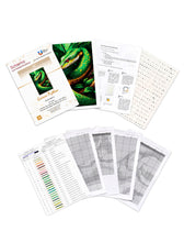 Lade das Bild in den Galerie-Viewer, Stickpackung mit Perlen "Grüner Python"