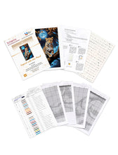 Lade das Bild in den Galerie-Viewer, Stickpackung mit Perlen "Leopard unter dem Mond"