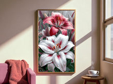 Lade das Bild in den Galerie-Viewer, Stickpackung mit Perlen "Lilien mit Tautropfen"