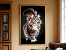 Lade das Bild in den Galerie-Viewer, Stickpackung mit Perlen "Magischer Kater"