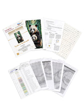 Lade das Bild in den Galerie-Viewer, Stickpackung mit Perlen "Pandas im Bambuswald"