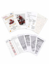 Lade das Bild in den Galerie-Viewer, Stickpackung mit Perlen "Pferd mit Schleife"