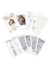 Lade das Bild in den Galerie-Viewer, Stickpackung mit Perlen "stickende Eule"