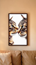 Lade das Bild in den Galerie-Viewer, Stickpackung mit Perlen "Katzenpaar"