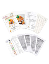 Lade das Bild in den Galerie-Viewer, Stickpackung mit Perlen "Mandarinen-Dessert"