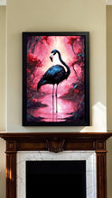 Lade das Bild in den Galerie-Viewer, Stickpackung mit Perlen "Schwarzer Flamingo"