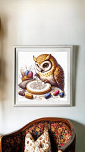 Lade das Bild in den Galerie-Viewer, Stickpackung mit Perlen "stickende Eule"