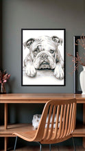 Lade das Bild in den Galerie-Viewer, Stickpackung mit Perlen "wartender Bulldogge"