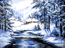 Lade das Bild in den Galerie-Viewer, Stickpackung mit Perlen "Am Fuße des Berges"