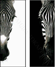 Lade das Bild in den Galerie-Viewer, Stickpackung mit Perlen "Diptychon eines Zebras"