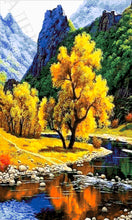 Lade das Bild in den Galerie-Viewer, Stickpackung mit Perlen "Gebirgsfluss"