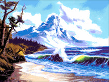 Lade das Bild in den Galerie-Viewer, Stickpackung mit Perlen "Gezeitenwelle"