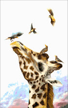 Lade das Bild in den Galerie-Viewer, Stickpackung mit Perlen "Giraffe"