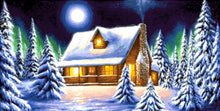 Lade das Bild in den Galerie-Viewer, Stickpackung mit Perlen "Haus im Wald"
