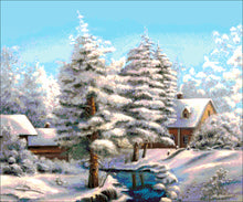 Lade das Bild in den Galerie-Viewer, Stickpackung mit Perlen "Hütte"