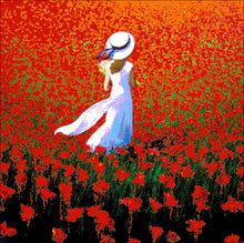 Lade das Bild in den Galerie-Viewer, Stickpackung mit Perlen "Im Mohnfeld"