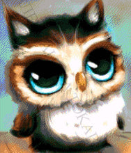 Lade das Bild in den Galerie-Viewer, Stickpackung mit Perlen "Kleine Eule"