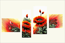 Lade das Bild in den Galerie-Viewer, Stickpackung mit Perlen "Mohn" (polyptych)