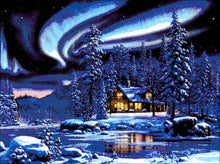 Lade das Bild in den Galerie-Viewer, Stickpackung mit Perlen "Santas Haus"