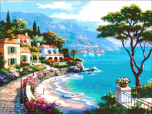 Lade das Bild in den Galerie-Viewer, Stickpackung mit Perlen "Spaziergang am Meer"